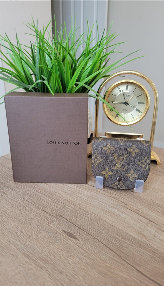Vintage Louis Vuitton Monogram Porte Monnaie Gousset Coin Purse