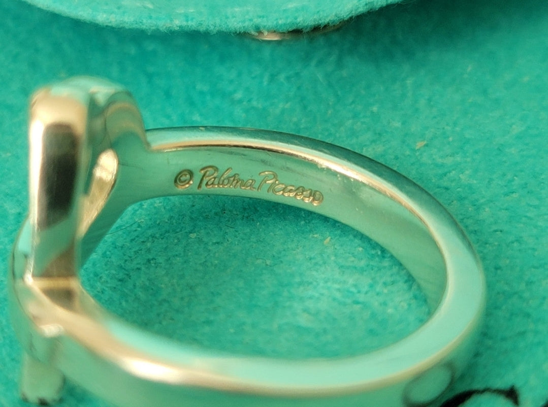 Tiffany & Co. Paloma Picasso Loving Heart Sterling Silver Ring