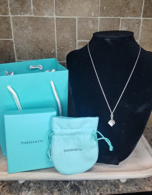 Tiffany & Co. Atlas Cube Necklace