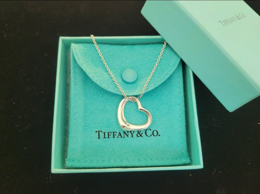 Tiffany & Co Elsa Peretti Large Open Heart Necklace