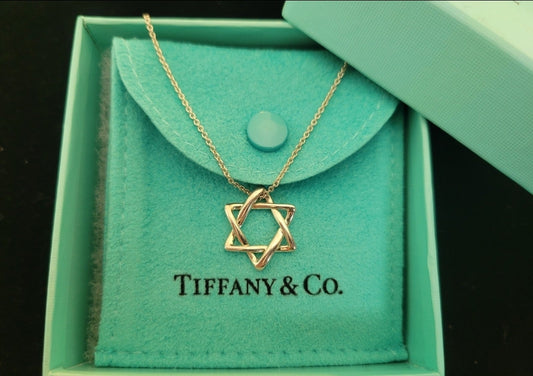 Tiffany & Co. Vintage Star of David Pendant Necklace